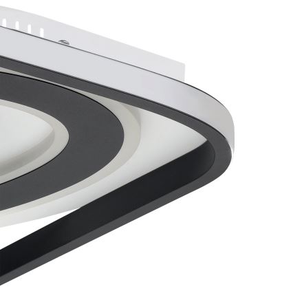 Eglo - Plafonnier à intensité variable LED/21,5W/230V + LED/10,5W + LED/3W 3000-6500K noir + Télécommande