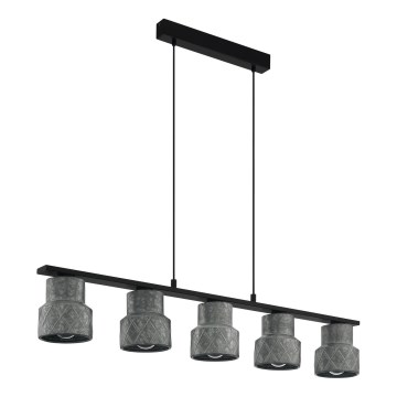 Eglo 39855 - HILCOTT hanglamp aan kabel 5xE27/40W/230V