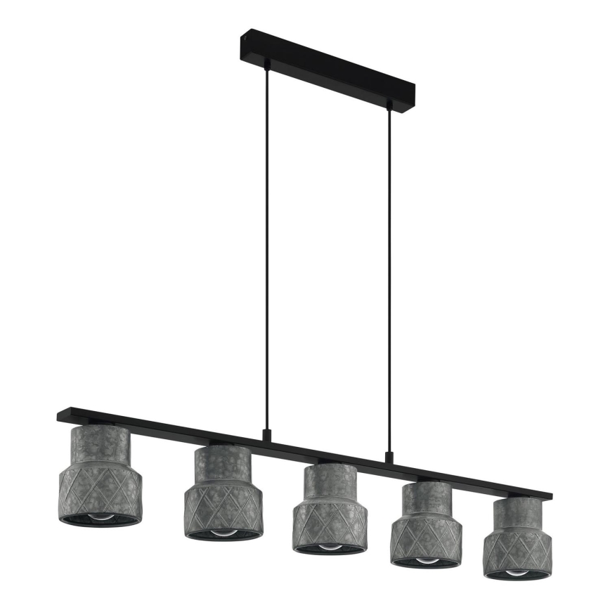 Eglo 39855 - HILCOTT hanglamp aan kabel 5xE27/40W/230V