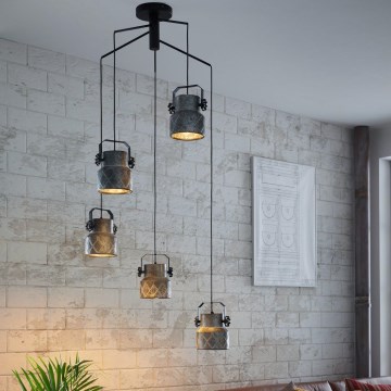 Eglo 39856 - Opbouw kroonluchter HILCOTT 5xE27/40W/230V