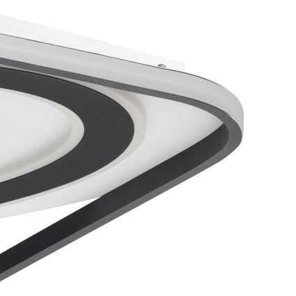 Eglo - Dimbare LED Plafondlamp LED/28W/230V+LED/13W+ LED/2,8W 3000-6500K zwart + afstandsbediening