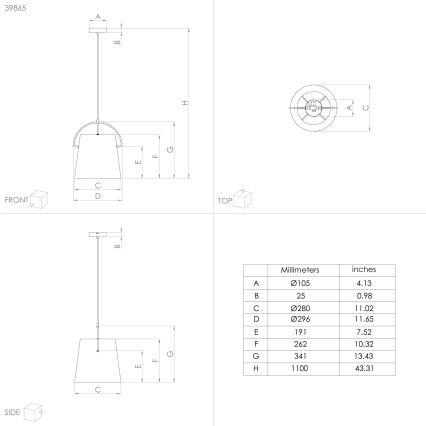 Eglo - Suspension filaire 1xE27/40W/230V