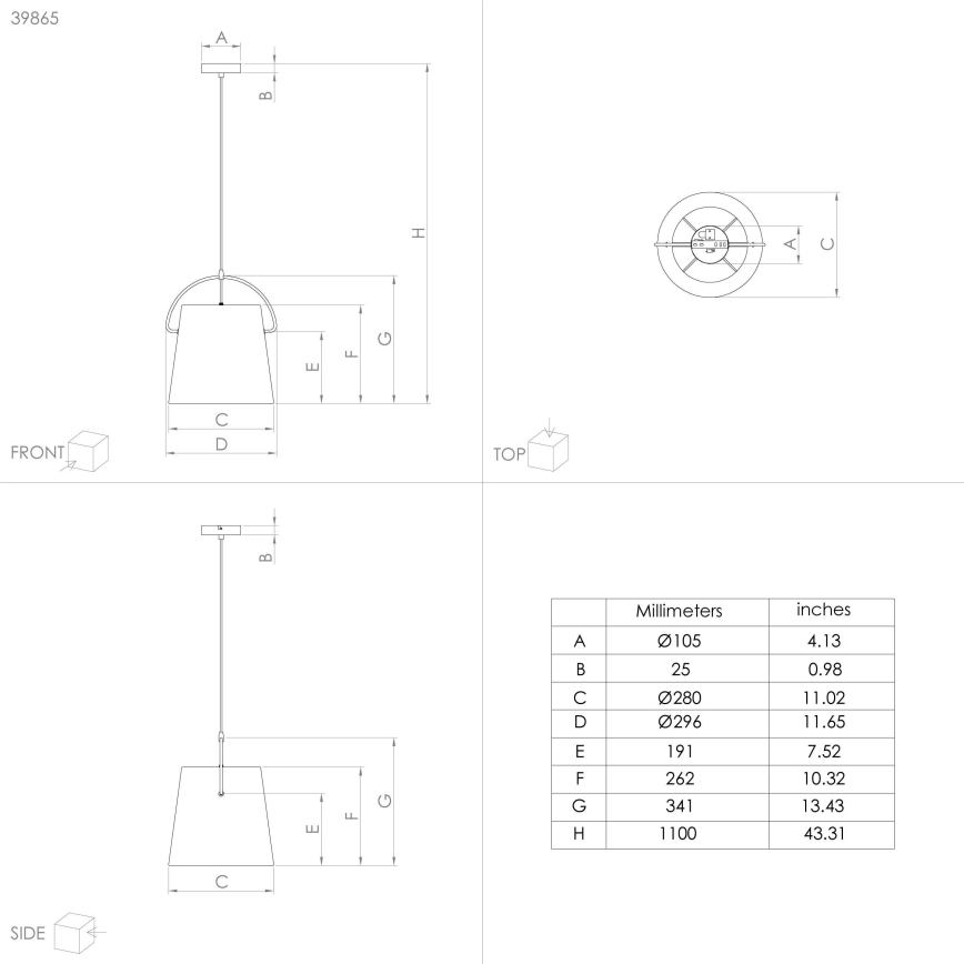 Eglo - Suspension filaire 1xE27/40W/230V