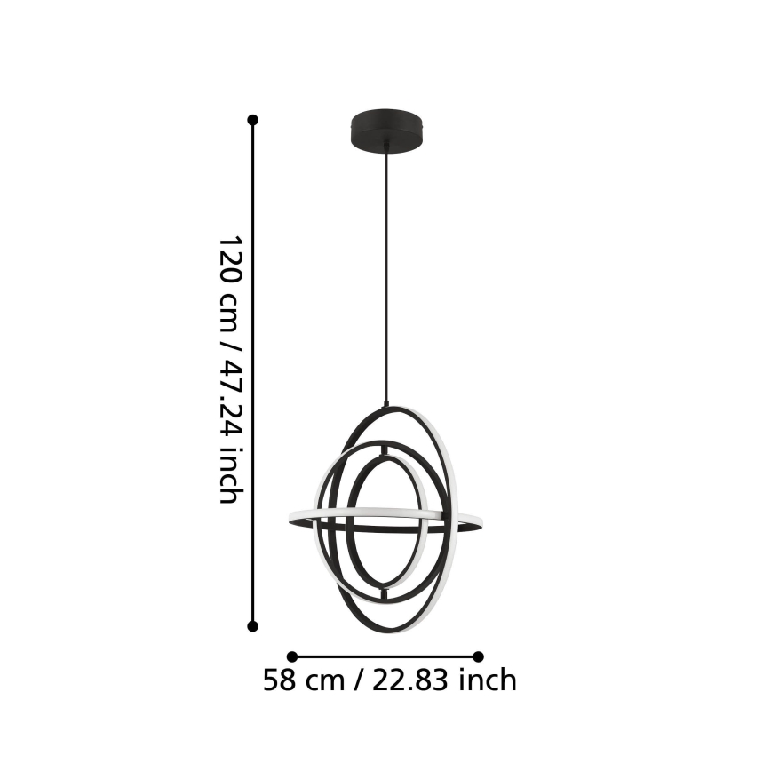 Eglo - Suspension filaire LED/44W/230V