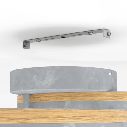 Eglo - Plafonnier à intensité variable LED/12,5W/230V + 2xLED/15,5W 3000K gris/chêne