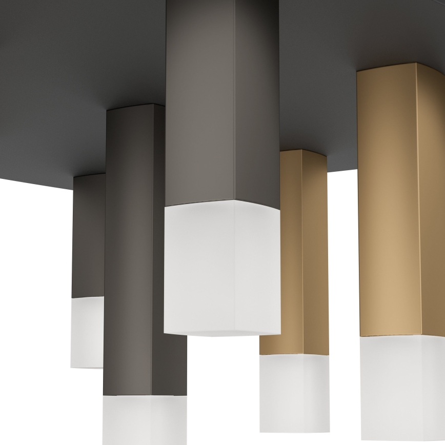 Eglo - Dimbare LED Plafondlamp 9xLED/3,1W/230V 3000K antraciet/goud