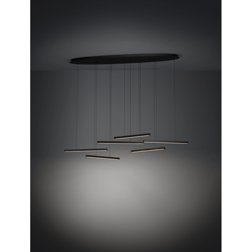Eglo - Suspension filaire à intensité variable 6xLED/8,4W/230V 3000K noir