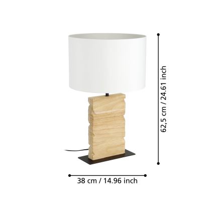 Eglo - Tafellamp 1xE27/40W/230V 62,5 cm bruin