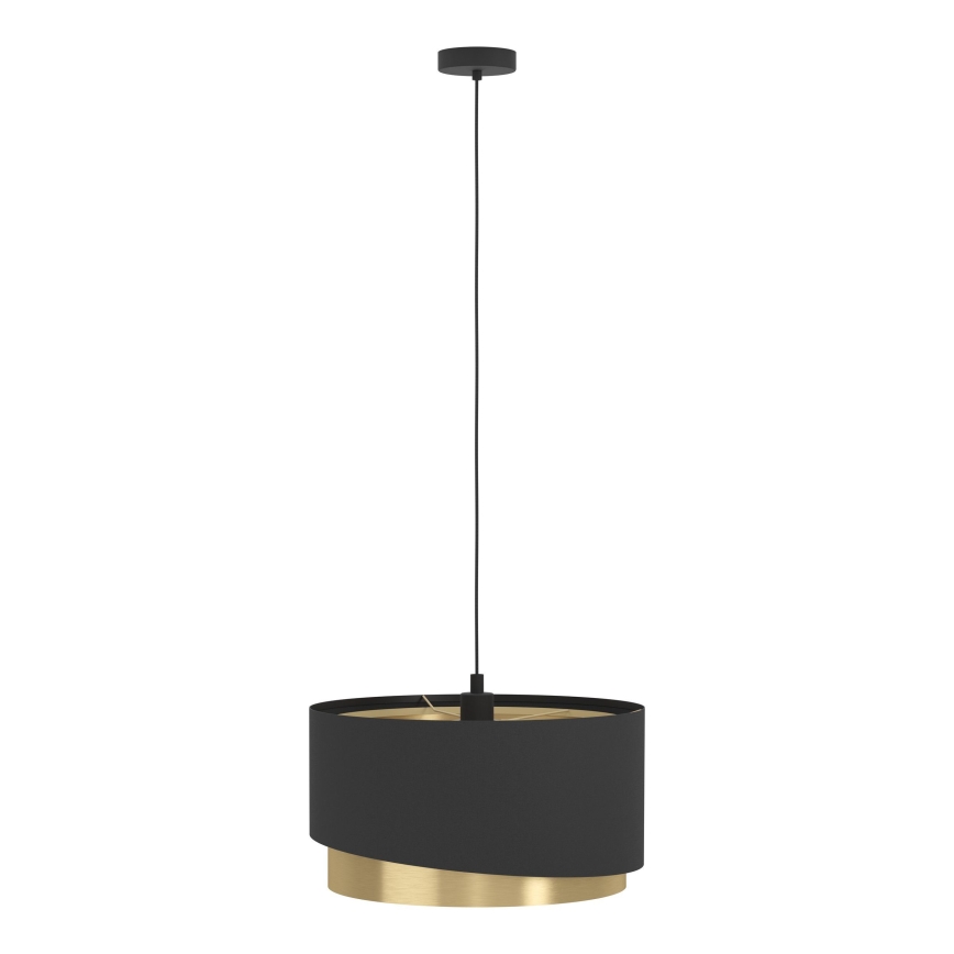Eglo - Hanglamp aan een koord 1xE27/40W/230V zwart/goud