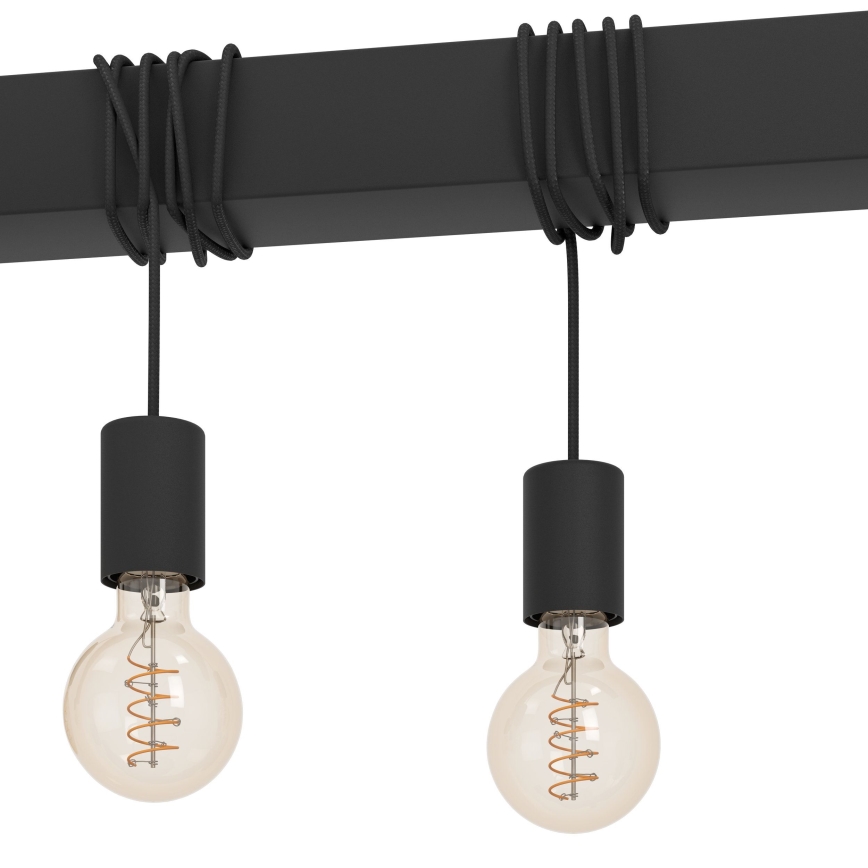 Eglo - Suspension filaire TOWNSHEND 9xE27/40W/230V noir