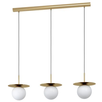 Eglo - Suspension filaire 3xE27/40W/230V doré