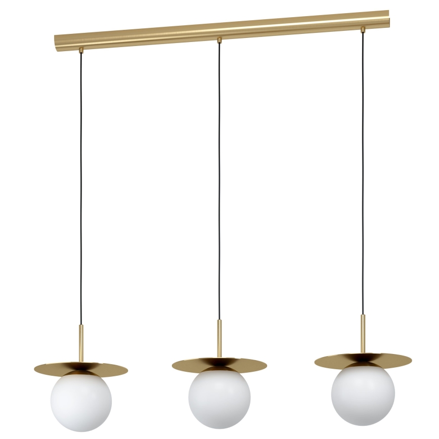 Eglo - Suspension filaire 3xE27/40W/230V doré