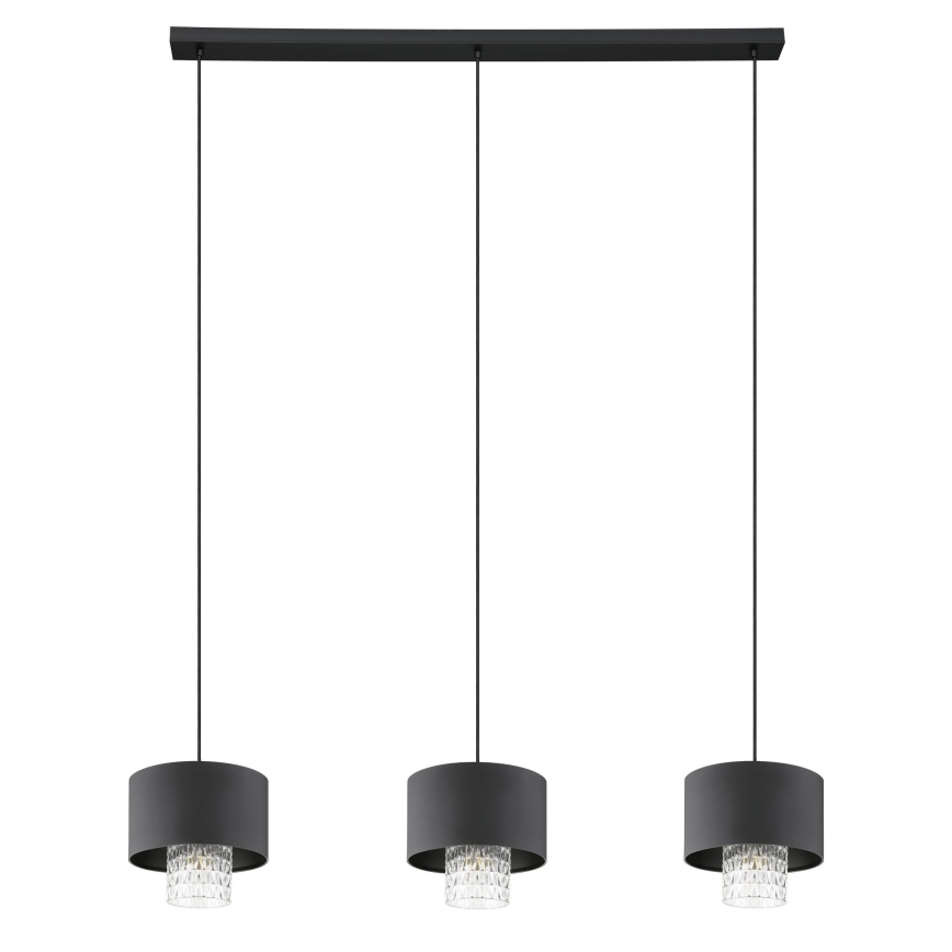 Eglo - Suspension filaire 3xE27/40W/230V noir