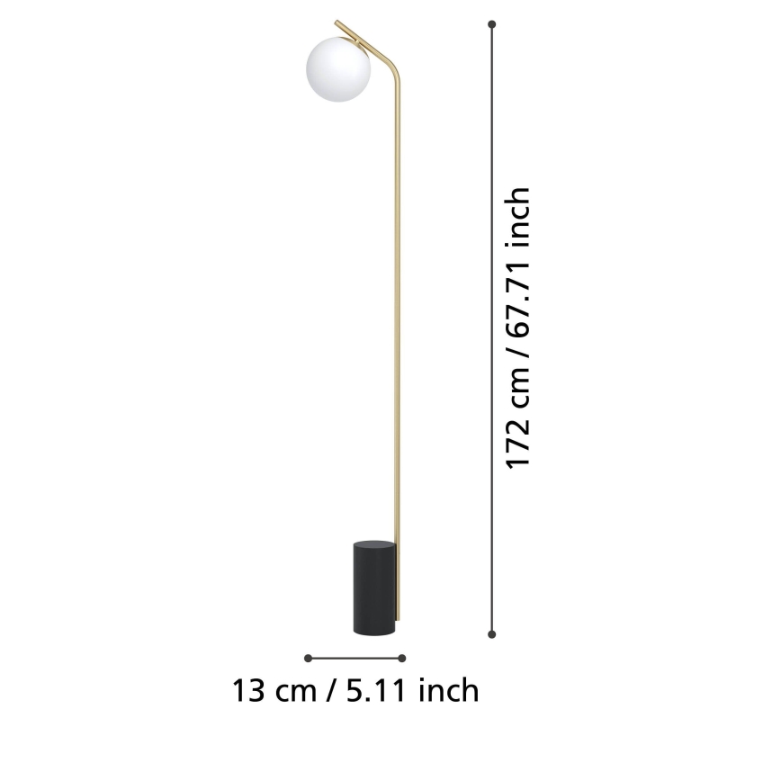 Eglo - Lampadaire 1xE27/40W/230V doré