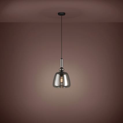 Eglo - Hanglamp aan een koord 1xE27/40W/230V gerookt
