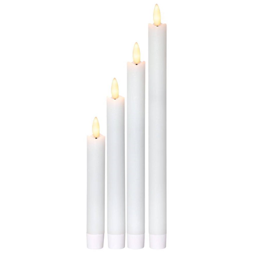 Eglo 410026 - LOT 4x Bougie FLAMME LED/1xAAA blanc