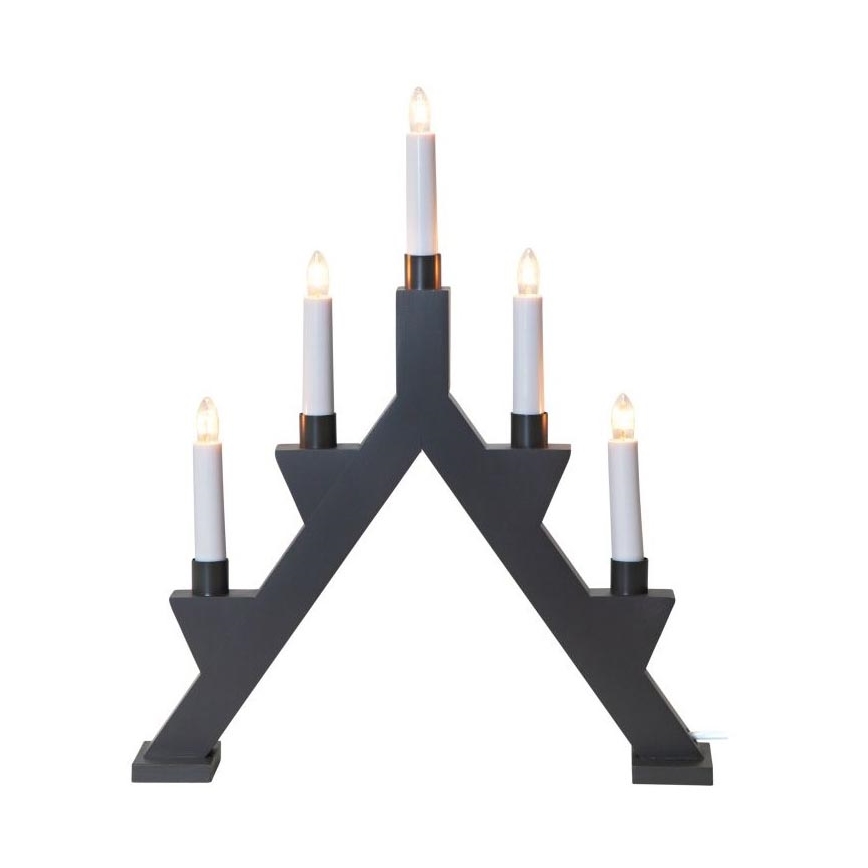 Eglo - Chandelier de Noël 5xE10/3W/230V anthracite