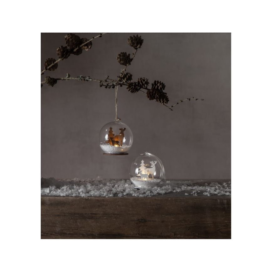 Eglo - Décoration de noël 1xLED/0,06W/1xCR2032 marron