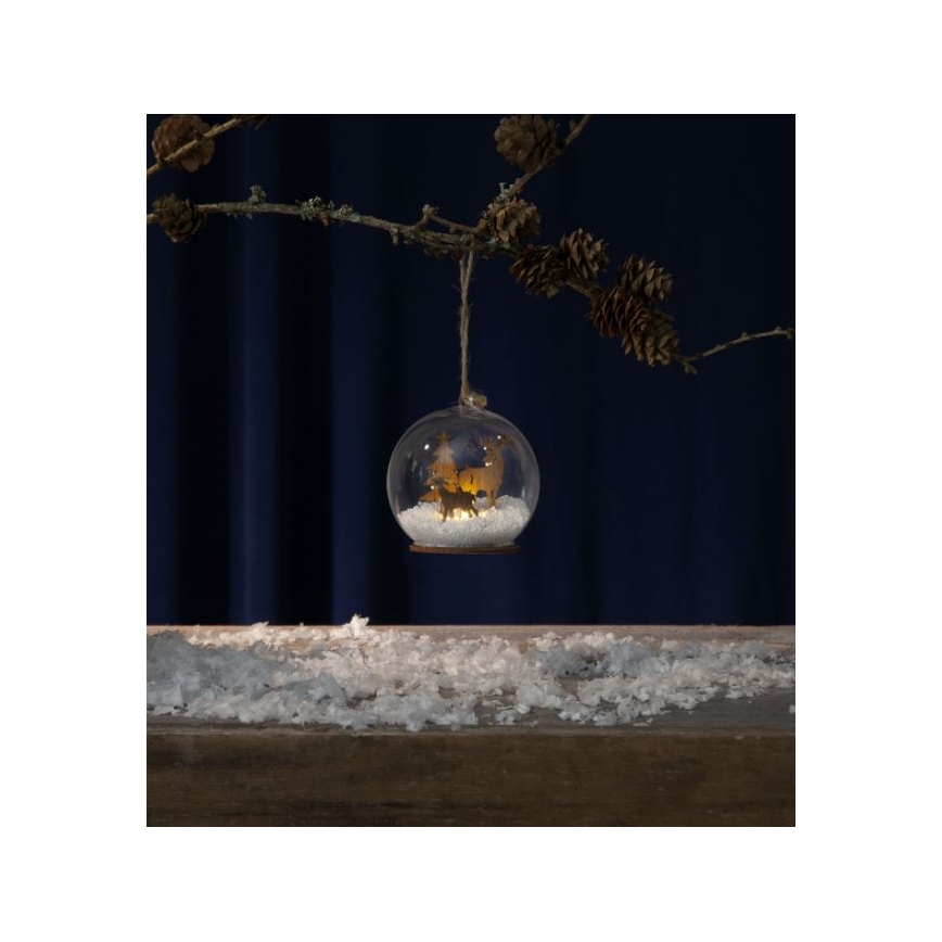 Eglo - Décoration de noël 1xLED/0,06W/1xCR2032 marron