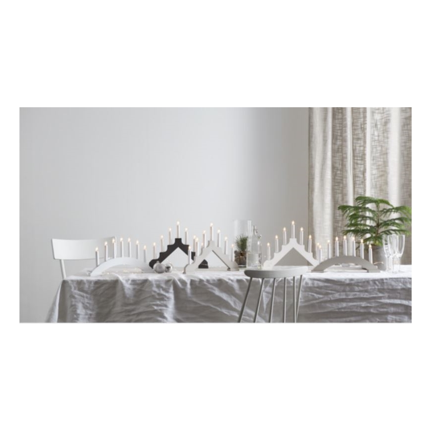 Eglo - Bougeoir de Noël BEA 7xE10/3W/230V gris