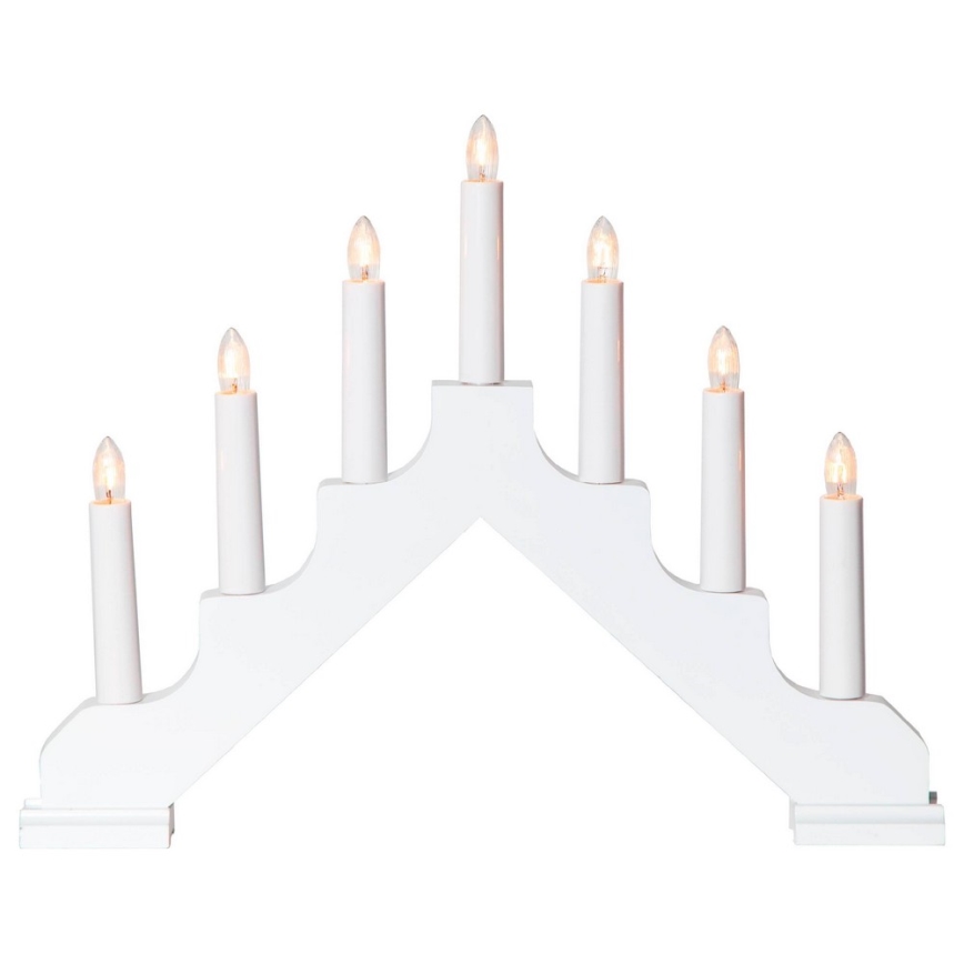 Eglo - Chandelier de noël 7xE10/3W/230V blanc