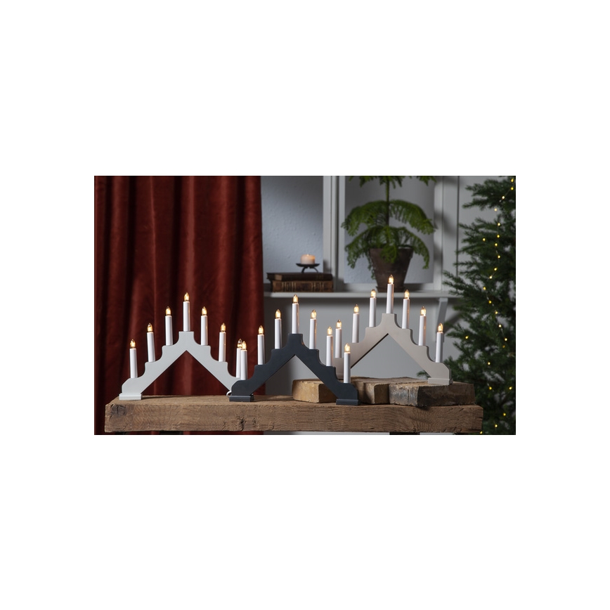 Eglo - Chandelier de noël 7xE10/3W/230V blanc