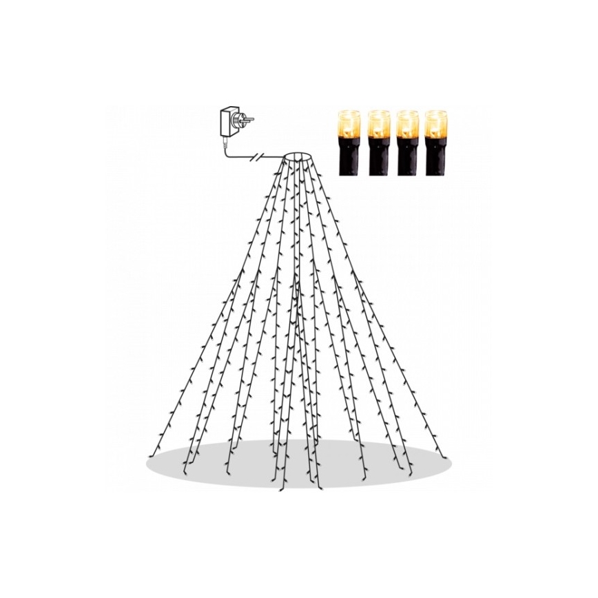 Eglo - Guirlande de noël extérieur 360xLED 2m IP44 blanc chaud
