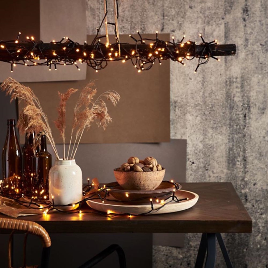 Eglo - Guirlande lumineuse de Noël extérieure 1200xLED 29m IP44 blanc chaud