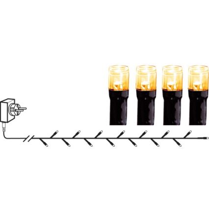 Eglo - LED Kerst lichtsnoer voor buiten 180xLED 17,6m IP44 warm wit