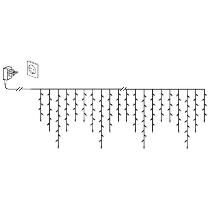 Eglo 410825 - Guirlande de Noël extérieure 960xLED/29x0,55m IP44 blanc chaud