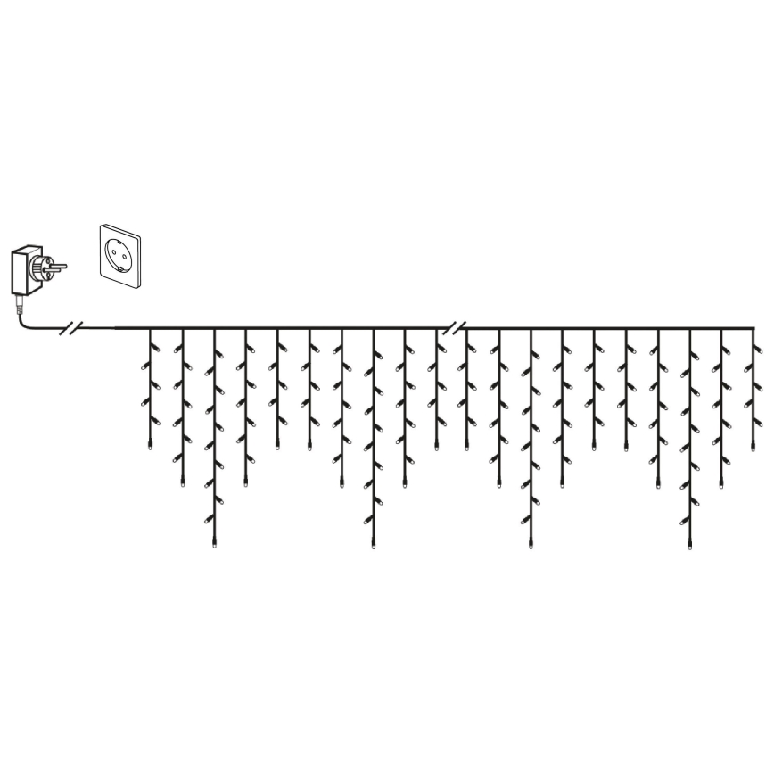 Eglo 410825 - Guirlande de Noël extérieure 960xLED/29x0,55m IP44 blanc chaud