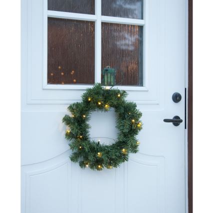 Eglo - Couronne de Noël extérieure avec détecteur 20xLED/0,064W/3xAA IP44