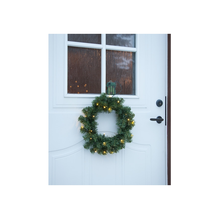 Eglo - Couronne de Noël extérieure avec détecteur 20xLED/0,064W/3xAA IP44