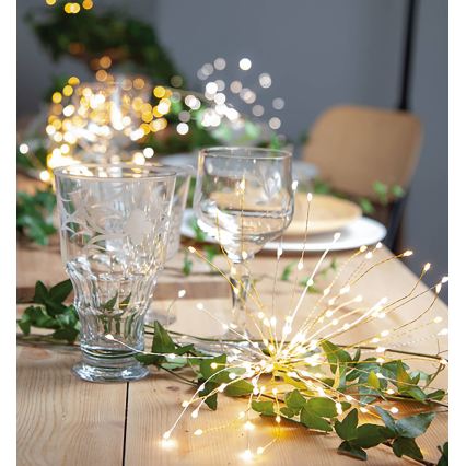 Eglo 411063 - Décoration LED de Noël FIREWORK 60 LED/0,06 W/3xAA Ø 26 cm