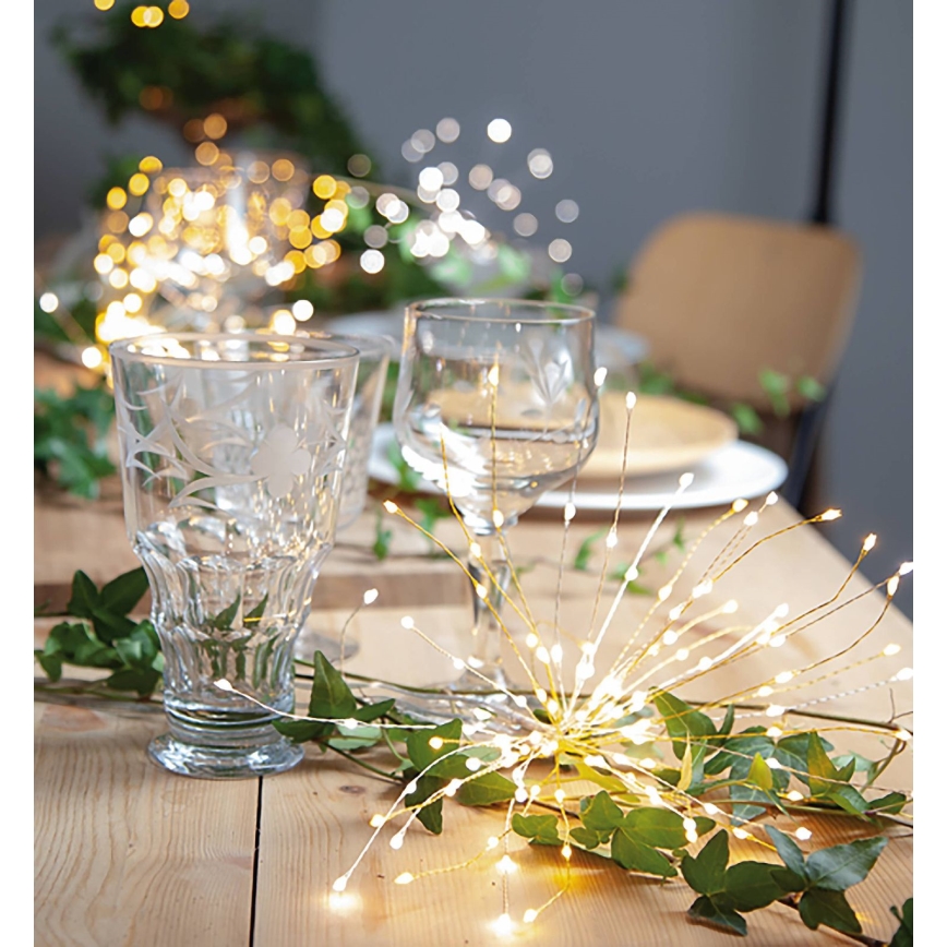 Eglo 411063 - Décoration LED de Noël FIREWORK 60 LED/0,06 W/3xAA Ø 26 cm