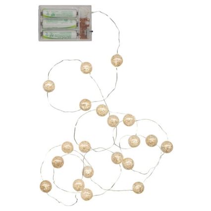 Eglo - Guirlande lumineuse de Noël 15xLED/3xAA 1,4 m