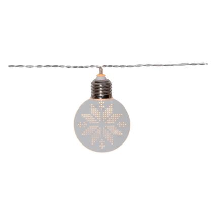 Eglo 411112 - Guirlande de Noël ORNAMENT 10xLED/3xAA 2,4m blanc chaud