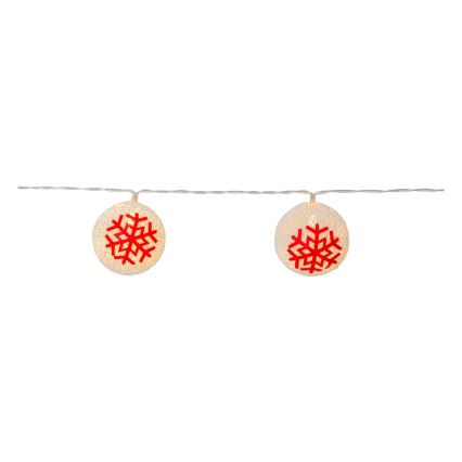 Eglo 411113 - LED Kerst lichtsnoer ORNAMENT 10xLED/3xAA 1,65m warm wit