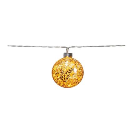 Eglo 411115 -  LED Kerst lichtsnoer GLITTER 10xLED/2xAA 1,65m warm wit