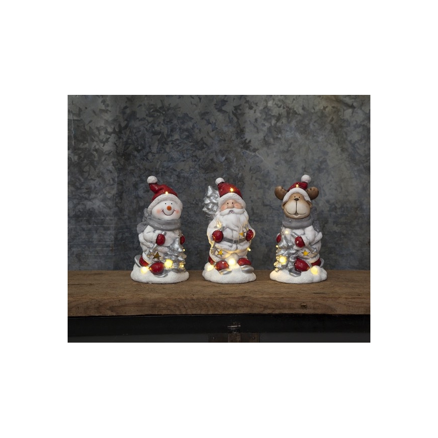 Eglo - Décoration de noël 6xLED/0,06W/2xAAA bonhomme de neige