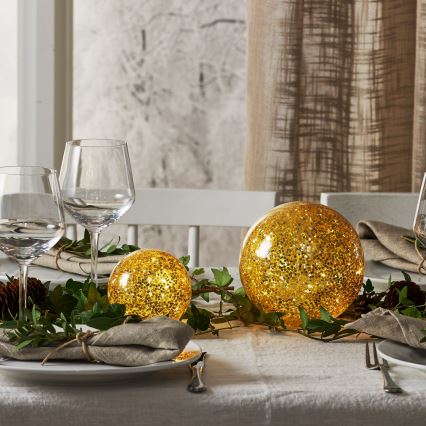 Eglo 411344 - Décoration de Noël STAR FALL 10xLED/2xAA d. 10 cm doré