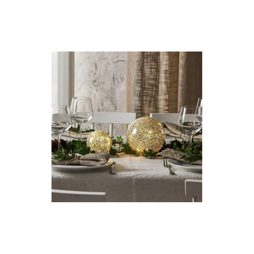 Eglo 411345 - Décoration de Noël STAR FALL 10xLED/2xAA d. 10 cm argent