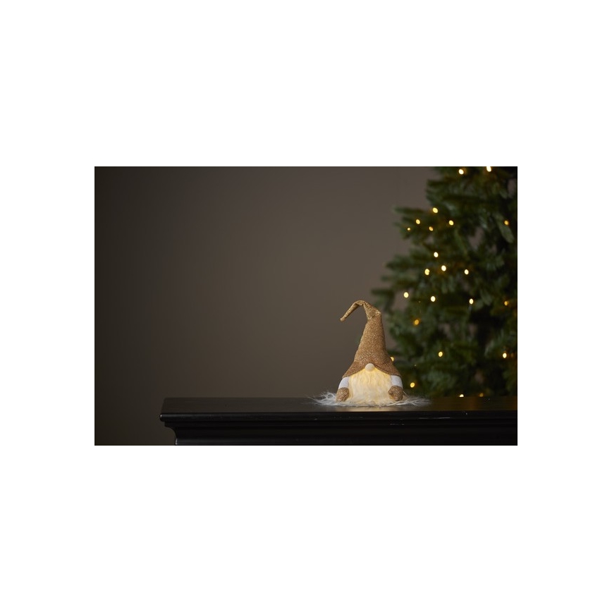 Eglo - Décoration de Noël LED, 0,06 W, 3x AG13, dorée