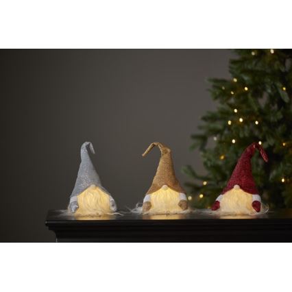 Eglo - Décoration de Noël LED, 0,06 W, 3x AG13, dorée