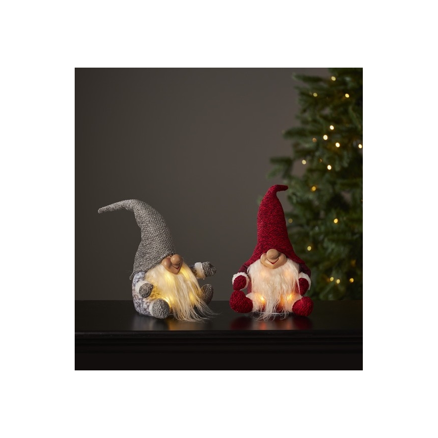 Eglo - Décoration de noël 4xLED/0,06W/3xAA rouge