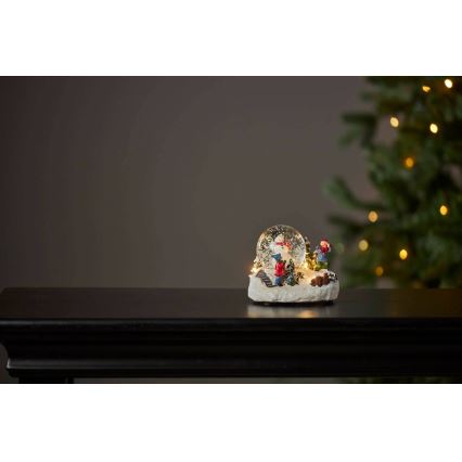 Eglo 411482 - Décoration de Noël WINTERVILLE LED/2xAAA boule à neige