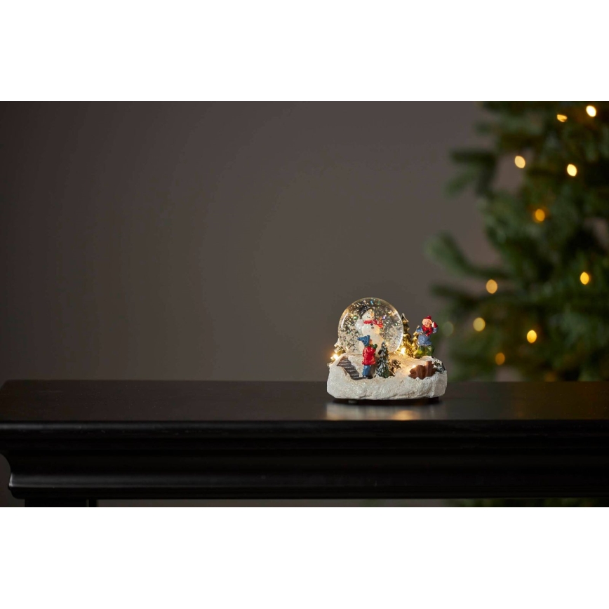 Eglo 411482 - Décoration de Noël WINTERVILLE LED/2xAAA boule à neige