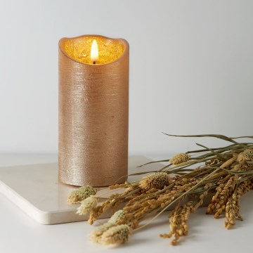 Eglo 411501 - Décoration de Noël LED FLAME LED/0,03W/2xAA dorée