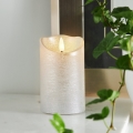 Eglo 411503 - LED-kaars FLAMME RUSTIC LED/2xAA zilverkleurig
