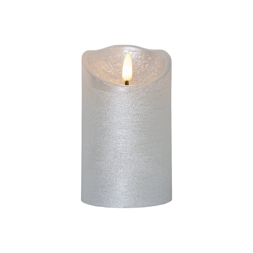 Eglo 411503 - LED-kaars FLAMME RUSTIC LED/2xAA zilverkleurig